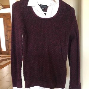 Sweater/ One Piece with Attached Blouse